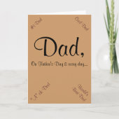 Carte Expressions de fête des pères (Devant)