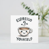 Carte Exprimez-vous café (Debout devant)