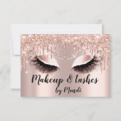 Carte Extension Lash Brows de certificat cadeau d'entrep (Dos)