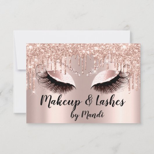Carte Extension Lash Brows de certificat cadeau d'entrep (Dos)