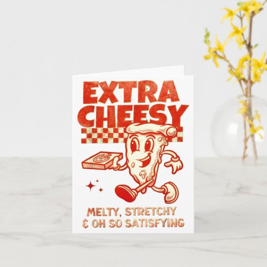 Carte Extra Cheesy Unhinged Funny Retro Funny Adult Pran (Fleur jaune)