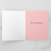 Carte extra large Je t'aime avec des coeurs rose (Intérieur)