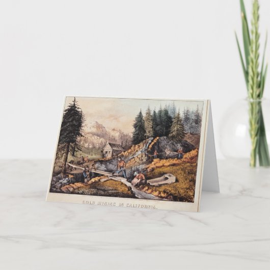 Carte Extraction de l'or en Californie (Devant)