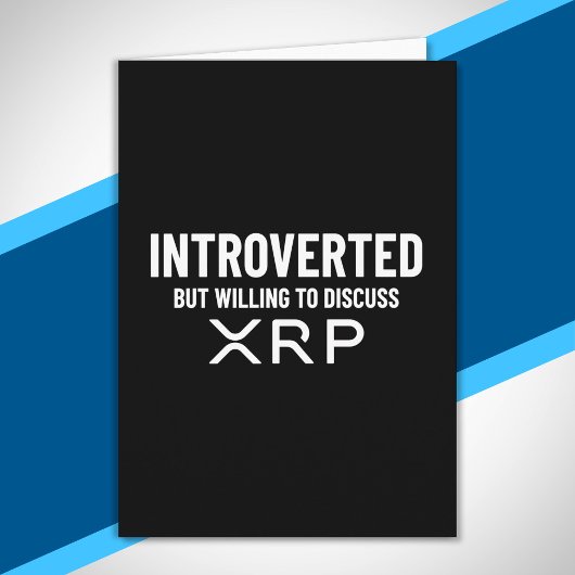 Carte Extrait amusant du devis de mème XRP Cryptomonnaie