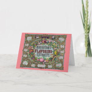 Carte Extraits de cuisson de fruits à fleurs victoriens