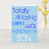 Carte Extraordinaire brillant Cool beau fils heureux ann (Fleur jaune)