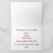 Carte Extraordinaire tendance Mère Amour Aquarelle Fleur (Intérieur)