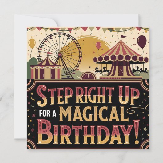 Carte Extravaganza Carnaval vintage Design (Devant)