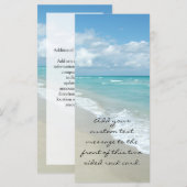 Carte Extreme Relaxation Plage Vue Sable blanc (Devant / Derrière)