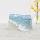 Carte Extreme Relaxation Plage Vue Sable blanc (Fleur jaune)