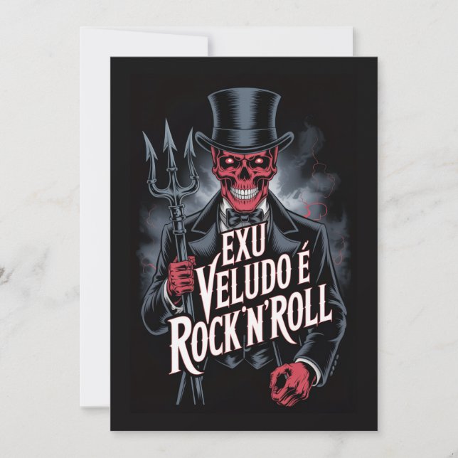 Carte Exu Veludo é Rock'N'Roll #1 (Devant)