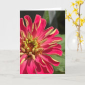 Carte Exuberant Zinnia Blank Greeting Card (Fleur jaune)