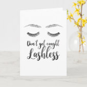 Carte Eyelashes Eyebrows Beauté Lover sans lashless (Fleur jaune)