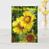 Carte F6 Fleurs sauvages jaunes Gaillardia (Fleur jaune)
