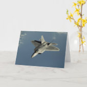 Carte F-22 Raptor Fighter Jet (Fleur jaune)