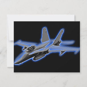 Carte F/A-18 Hornet Blue Fighter Jet