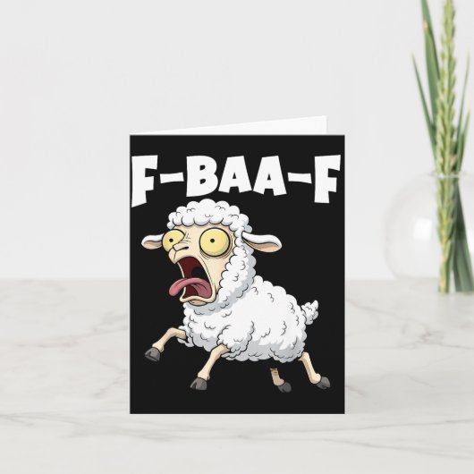 Carte F-baa-f Meme – Funny Screaming Meme Graphic (Devant)
