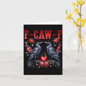 Carte F-caw-f Black Crow Black Bird Roses Heart Funny Va (Fleur jaune)