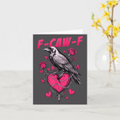 Carte F-caw-f Black Crow Black Bird Roses Heart Funny Va (Fleur jaune)