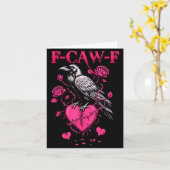 Carte F-caw-f Black Crow Black Bird Roses Heart Funny Va (Fleur jaune)