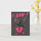 Carte F Caw F Crow Anti Valentine's Day Dark Gothic Brok (Fleur jaune)