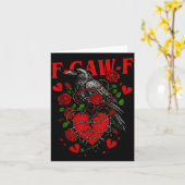 Carte F Caw F Crow Anti Valentine's Day Dark Gothic Brok (Fleur jaune)