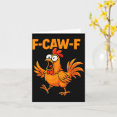 Carte F-caw-f Crow Funny Fcawf Black Bird Chicken Meme G (Fleur jaune)