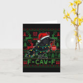 Carte F-caw-f Funny Black Bird Humor Christmas Ugly Swea (Fleur jaune)