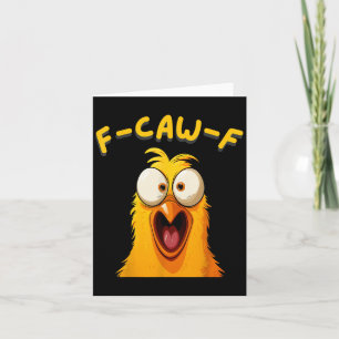 Carte F-caw-f Funny Rooster de poulet ferme Fcawf Animal