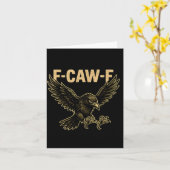 Carte F Caw F Raven Fcawf Crow Fawk Off Gothic Funny Bir (Fleur jaune)