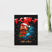 Carte F Caw F Rooster Christmas Fcawf Chicken Whisperer (Devant)