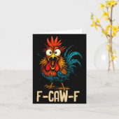 Carte F Caw F Rooster Funny Bird Fcawf Chicken Whisperer (Fleur jaune)