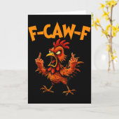 Carte F Caw F Rooster Funny Bird Fcawf Chicken Whisperer (Fleur jaune)