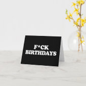 Carte F*CK ANNIVERSAIRE personnalisable (Fleur jaune)