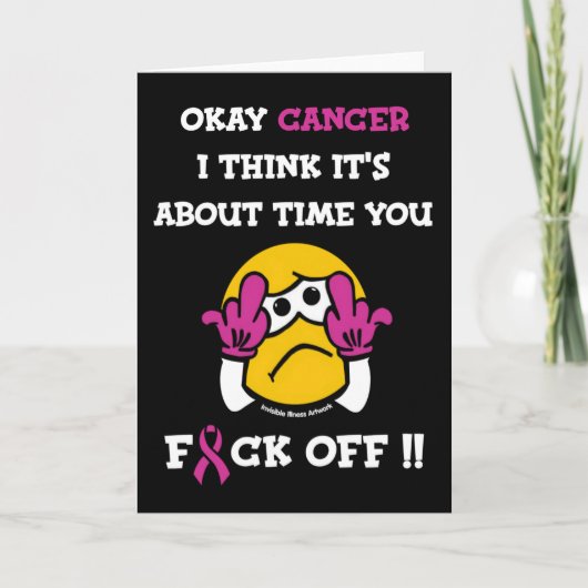 Carte F#CK OFF...Cancer du sein (Devant)