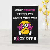 Carte F#CK OFF...Cancer du sein (Fleur jaune)