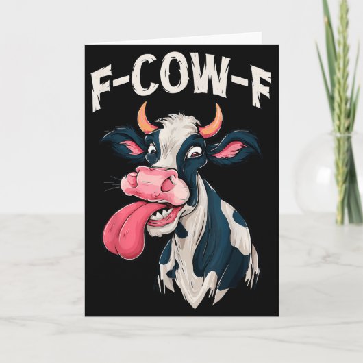 Carte F-cow-f Funny Meme Fcowf Cow Men Women (Devant)