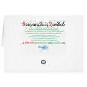 Carte "F es para Feliz Navidad" (Dos Horizontal)