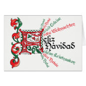 Carte F es para Feliz Navidad (Devant Horizontal)