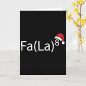 Carte Fa La 8 Drôle de chant de Noël professeur de mathé (Fleur jaune)