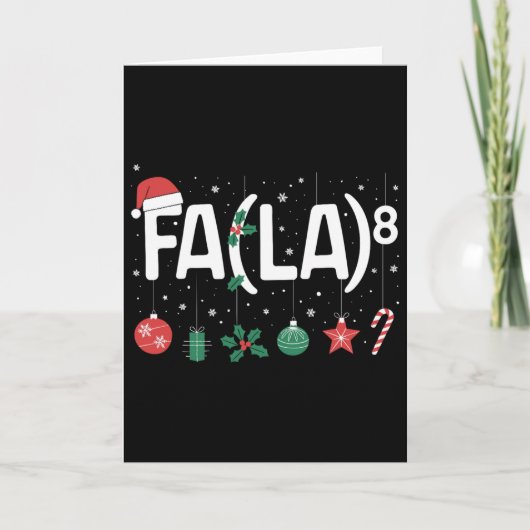 Carte Fa (la)8 Drôle de Noël Santa Fa La Prof de Maths (Devant)