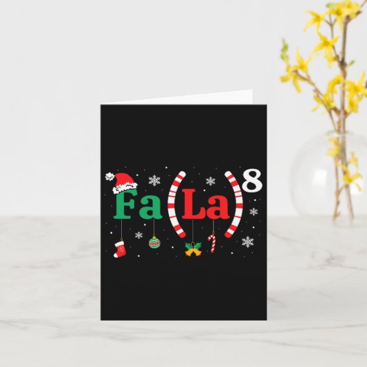 Carte Fa (la)8 Funky Christmas Père Noël Fa La Math Ense (Fleur jaune)
