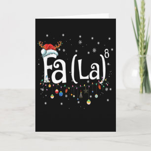 Carte Fa (la)8 Noël amusant Père Noël Fa La Math Cadeau 