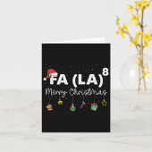Carte Fa (la)8 Noël Funny Père Noël Fa La Math Enseignan (Fleur jaune)