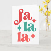 Carte Fa La La - Conception de typographie festive pour (Fleur jaune)