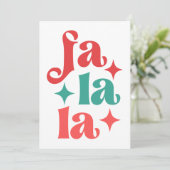 Carte Fa La La - Conception de typographie festive pour (Debout devant)