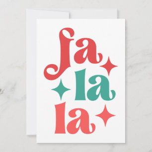 Carte Fa La La - Festive vacances Typographie Design