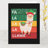 CARTE FA LA LA LA LLAMA (Fleur jaune)