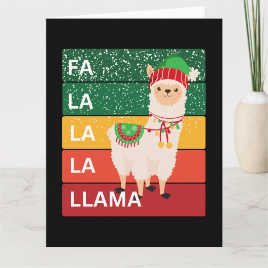 CARTE FA LA LA LA LLAMA (Devant)