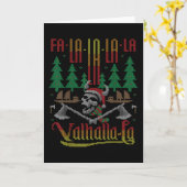 Carte Fa-La-La-La Valhalla-La Viking Norvégien Moche (Fleur jaune)